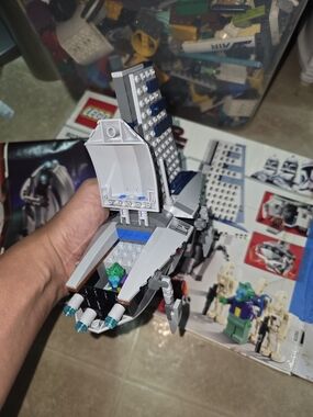 Lego Gray & Blue Spacecraft Shuttle with Trans-Green Accents